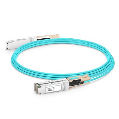 200G QSFP56 kuni 2x 100G QSFP28 aktiivne optiline kaabel (AOC), 1M -20 m